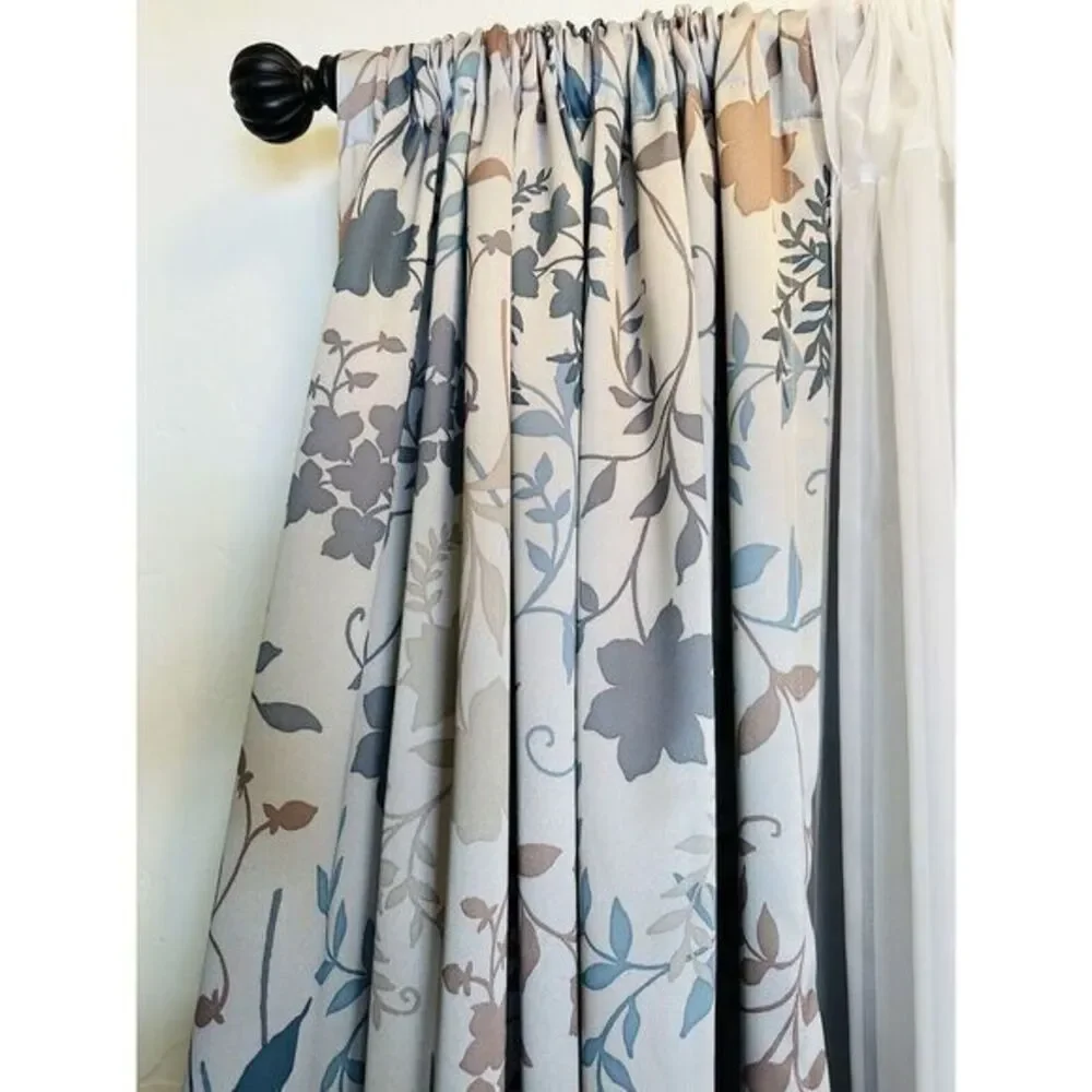 Sun Zero‎ Emory Botanical Print Energy Saving Light-Filtering Rod Pocket Single